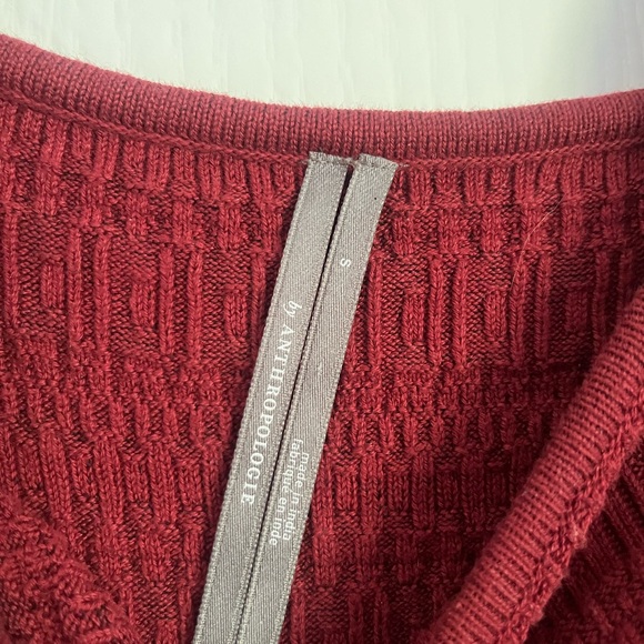 Like new Anthropologie Dress, dark red. Size Small. - Picture 3 of 4